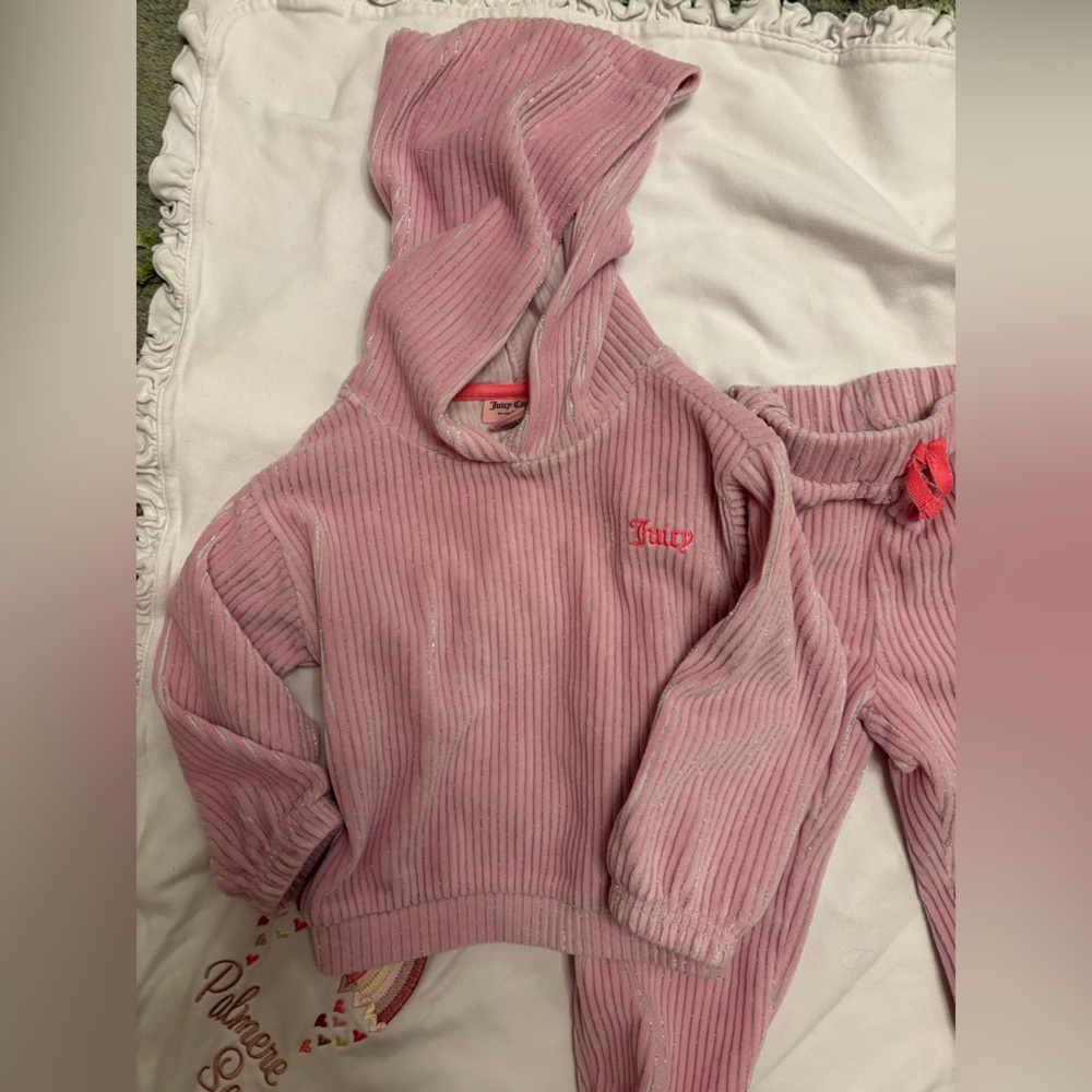 Juicy Couture Pink Kids Hoodie and Pants Set